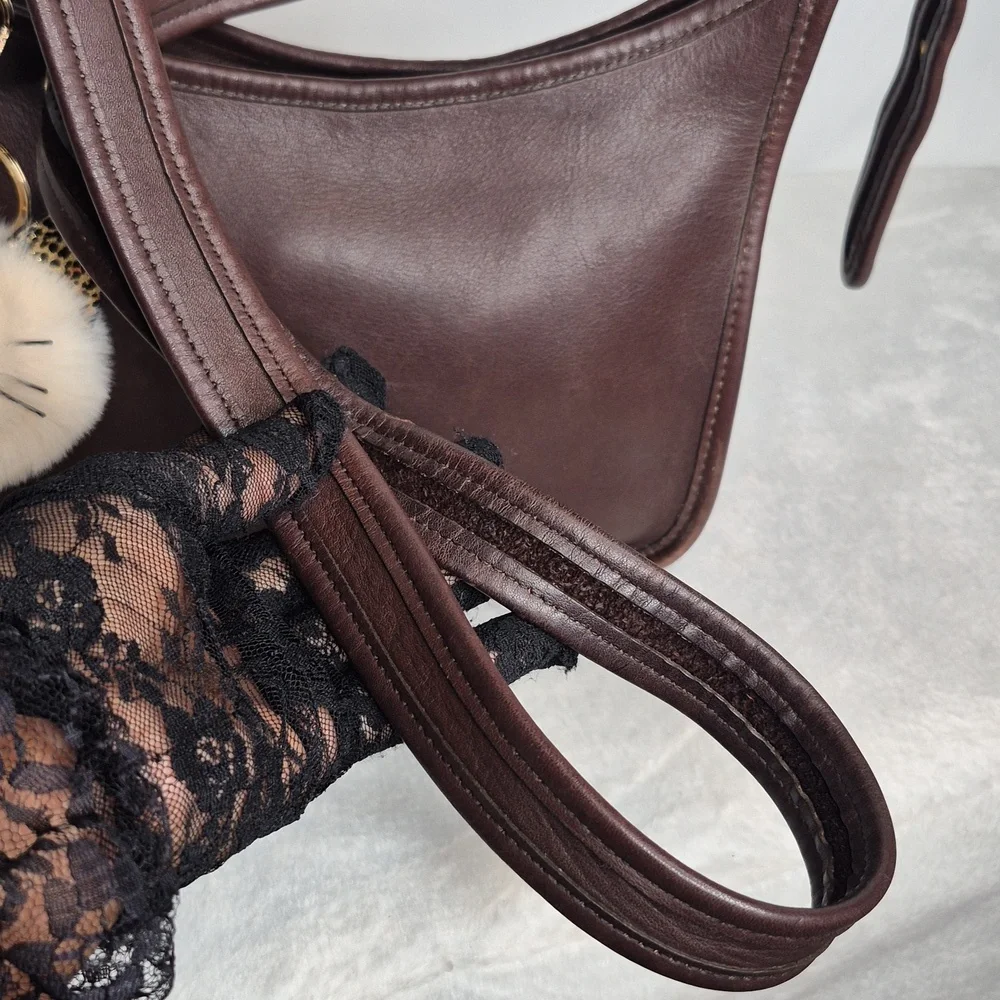 Coach Janice Legacy Dark Brown Leather Shoulder Bag 9950 - Picture 12 of 17